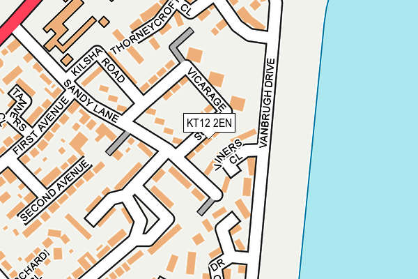 KT12 2EN map - OS OpenMap – Local (Ordnance Survey)