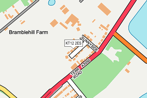 KT12 2ES map - OS OpenMap – Local (Ordnance Survey)