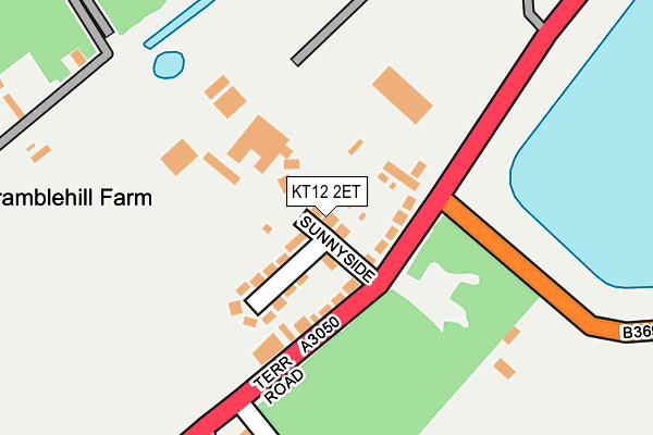 KT12 2ET map - OS OpenMap – Local (Ordnance Survey)
