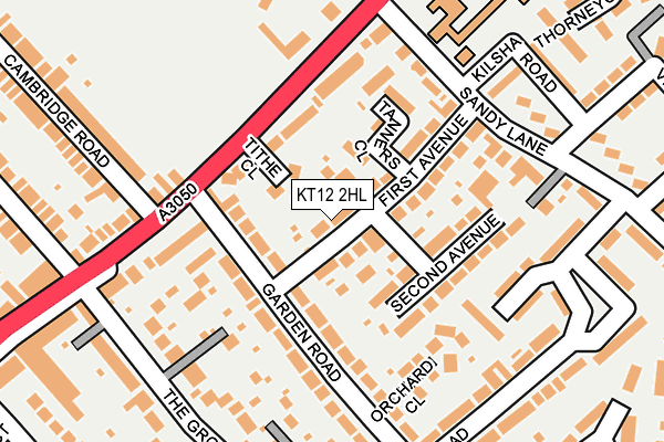 KT12 2HL map - OS OpenMap – Local (Ordnance Survey)