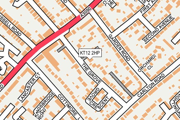 KT12 2HP map - OS OpenMap – Local (Ordnance Survey)