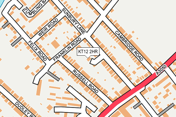 KT12 2HR map - OS OpenMap – Local (Ordnance Survey)