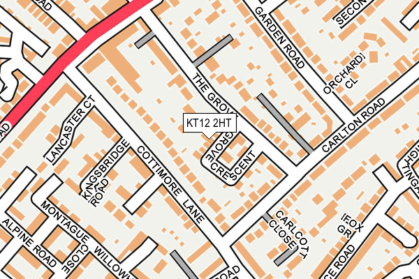 KT12 2HT map - OS OpenMap – Local (Ordnance Survey)