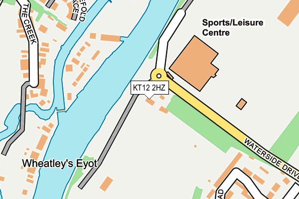 KT12 2HZ map - OS OpenMap – Local (Ordnance Survey)