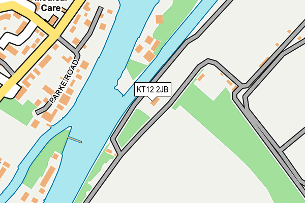 KT12 2JB map - OS OpenMap – Local (Ordnance Survey)