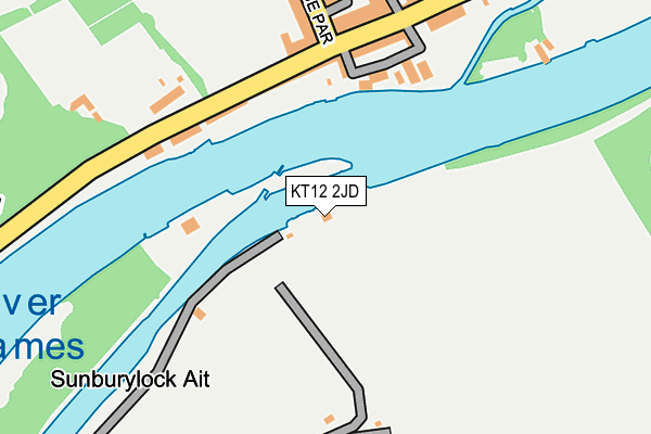 KT12 2JD map - OS OpenMap – Local (Ordnance Survey)