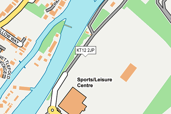 KT12 2JP map - OS OpenMap – Local (Ordnance Survey)