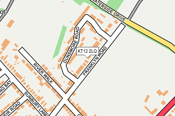 KT12 2LQ map - OS OpenMap – Local (Ordnance Survey)