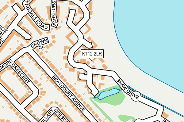 KT12 2LR map - OS OpenMap – Local (Ordnance Survey)