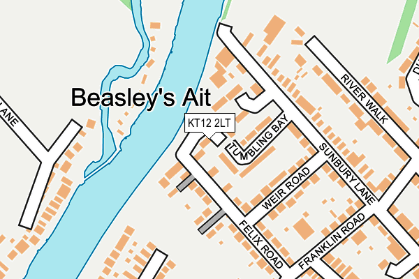 KT12 2LT map - OS OpenMap – Local (Ordnance Survey)
