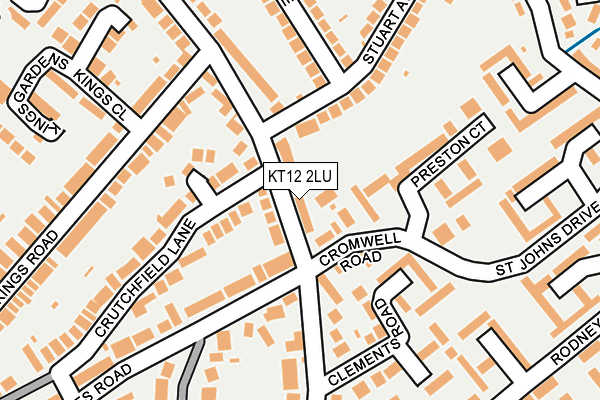 KT12 2LU map - OS OpenMap – Local (Ordnance Survey)