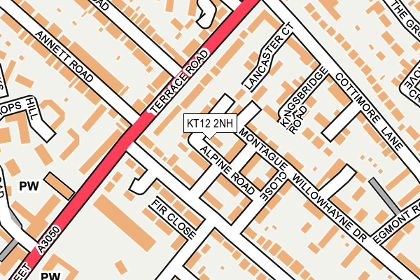 KT12 2NH map - OS OpenMap – Local (Ordnance Survey)