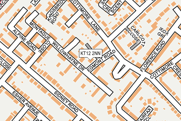 KT12 2NN map - OS OpenMap – Local (Ordnance Survey)