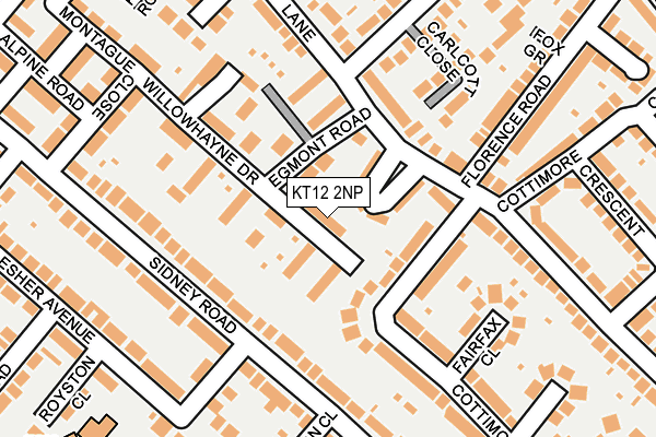 KT12 2NP map - OS OpenMap – Local (Ordnance Survey)