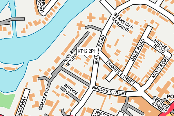 KT12 2PH map - OS OpenMap – Local (Ordnance Survey)