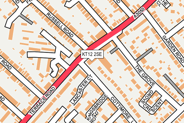 KT12 2SE map - OS OpenMap – Local (Ordnance Survey)