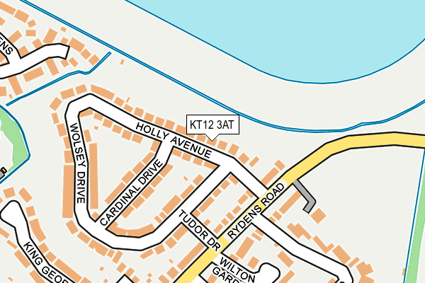 KT12 3AT map - OS OpenMap – Local (Ordnance Survey)