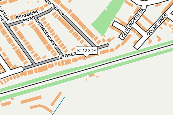 KT12 3DF map - OS OpenMap – Local (Ordnance Survey)