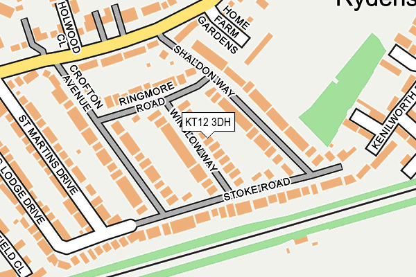 KT12 3DH map - OS OpenMap – Local (Ordnance Survey)