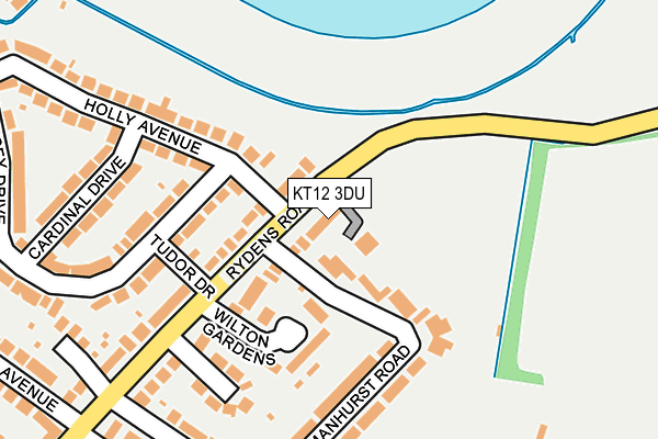 KT12 3DU map - OS OpenMap – Local (Ordnance Survey)