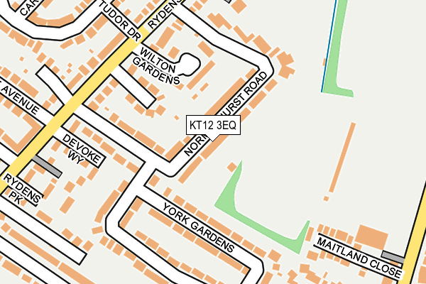 KT12 3EQ map - OS OpenMap – Local (Ordnance Survey)