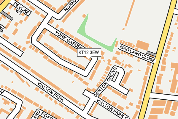 KT12 3EW map - OS OpenMap – Local (Ordnance Survey)