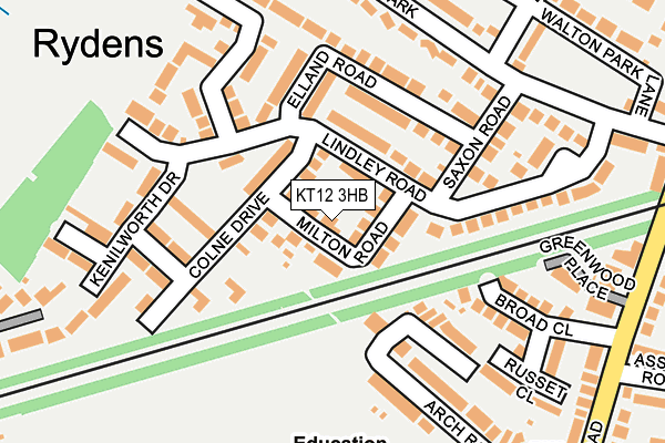 KT12 3HB map - OS OpenMap – Local (Ordnance Survey)