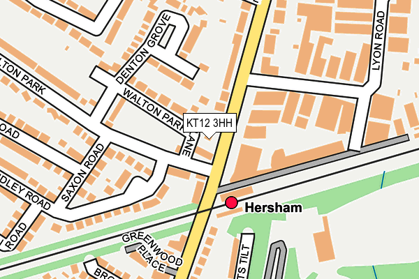 KT12 3HH map - OS OpenMap – Local (Ordnance Survey)