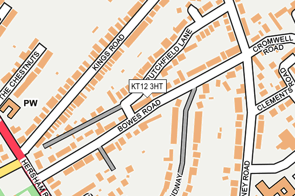 KT12 3HT map - OS OpenMap – Local (Ordnance Survey)