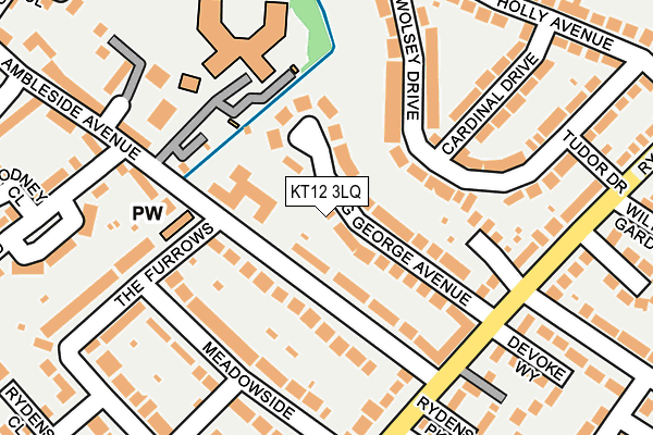KT12 3LQ map - OS OpenMap – Local (Ordnance Survey)