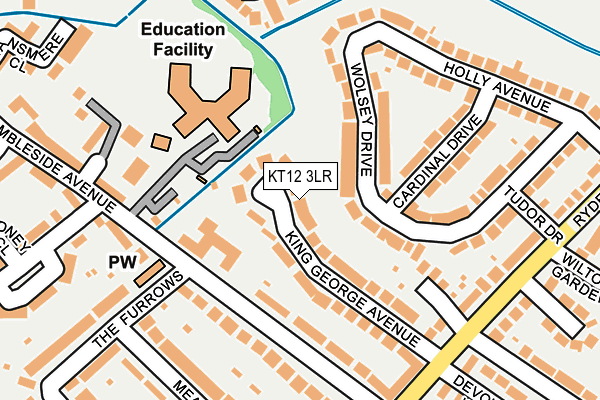 KT12 3LR map - OS OpenMap – Local (Ordnance Survey)