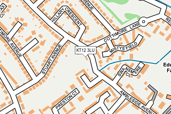 KT12 3LU map - OS OpenMap – Local (Ordnance Survey)