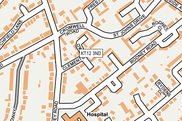 KT12 3ND map - OS OpenMap – Local (Ordnance Survey)