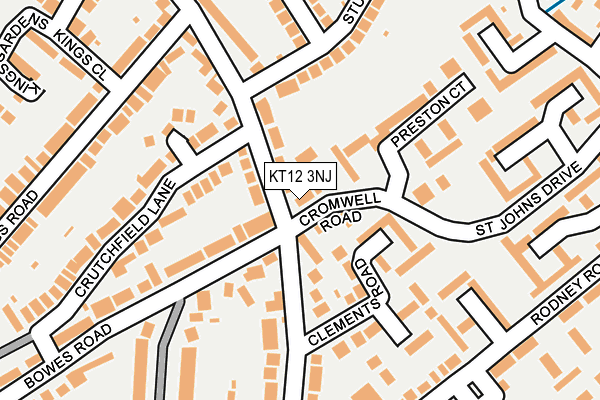 KT12 3NJ map - OS OpenMap – Local (Ordnance Survey)