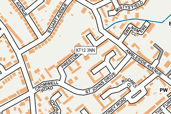KT12 3NN map - OS OpenMap – Local (Ordnance Survey)