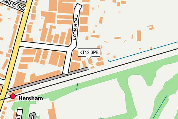 KT12 3PB map - OS OpenMap – Local (Ordnance Survey)