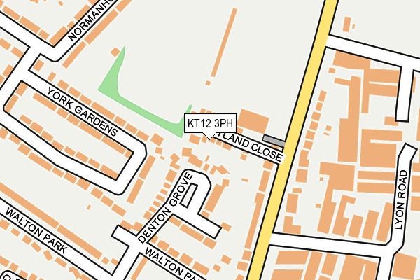 KT12 3PH map - OS OpenMap – Local (Ordnance Survey)