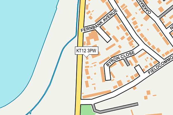 KT12 3PW map - OS OpenMap – Local (Ordnance Survey)