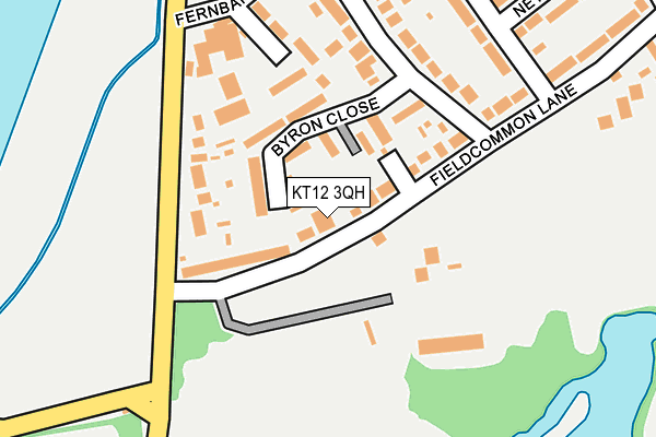 KT12 3QH map - OS OpenMap – Local (Ordnance Survey)