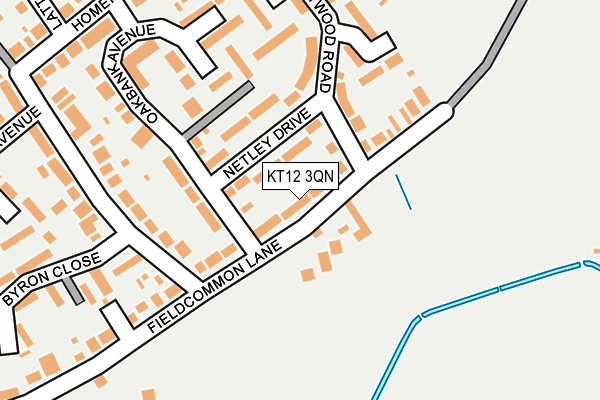 KT12 3QN map - OS OpenMap – Local (Ordnance Survey)