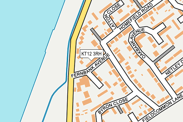 KT12 3RH map - OS OpenMap – Local (Ordnance Survey)