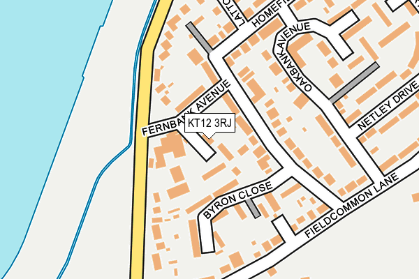 KT12 3RJ map - OS OpenMap – Local (Ordnance Survey)