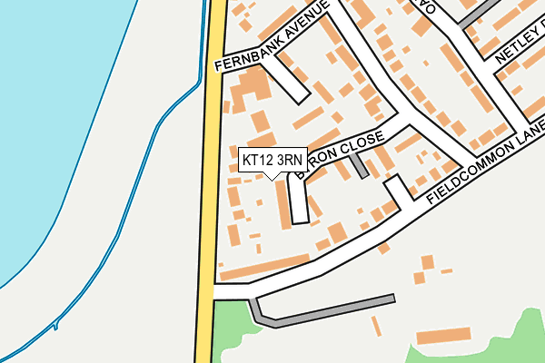 KT12 3RN map - OS OpenMap – Local (Ordnance Survey)