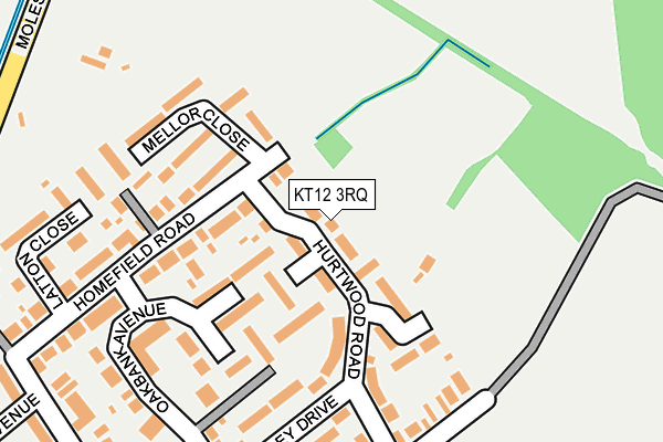 KT12 3RQ map - OS OpenMap – Local (Ordnance Survey)