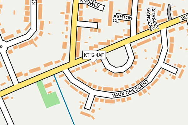 KT12 4AF map - OS OpenMap – Local (Ordnance Survey)