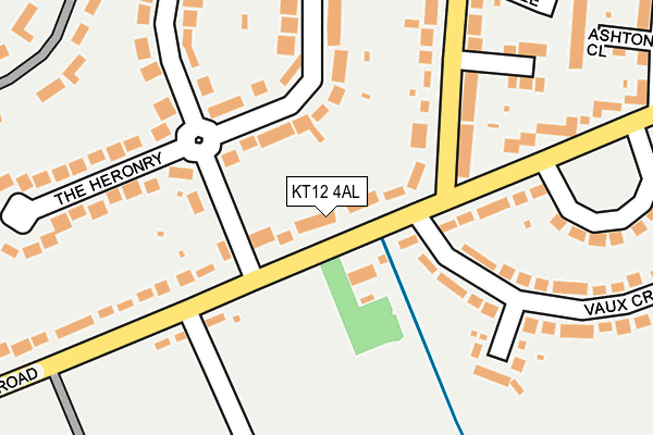 KT12 4AL map - OS OpenMap – Local (Ordnance Survey)