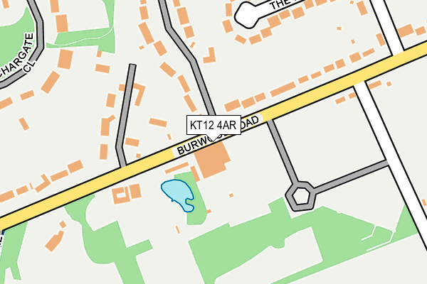 KT12 4AR map - OS OpenMap – Local (Ordnance Survey)