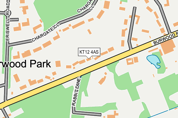 KT12 4AS map - OS OpenMap – Local (Ordnance Survey)