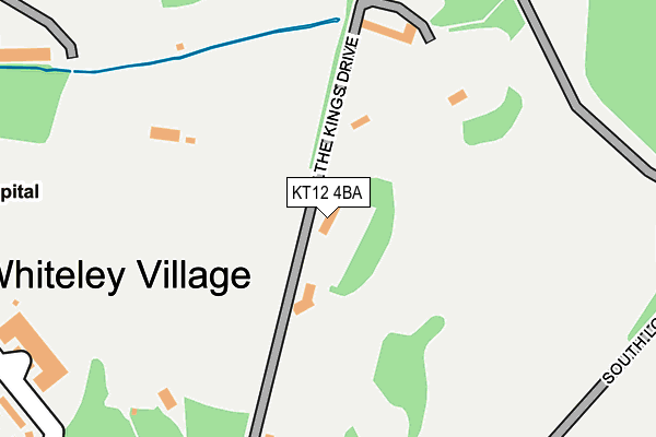 KT12 4BA map - OS OpenMap – Local (Ordnance Survey)