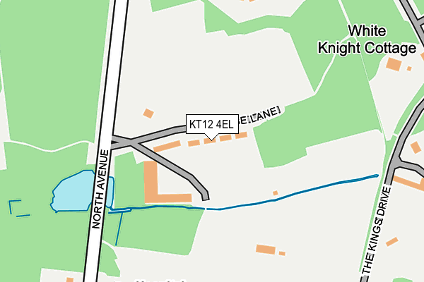 KT12 4EL map - OS OpenMap – Local (Ordnance Survey)